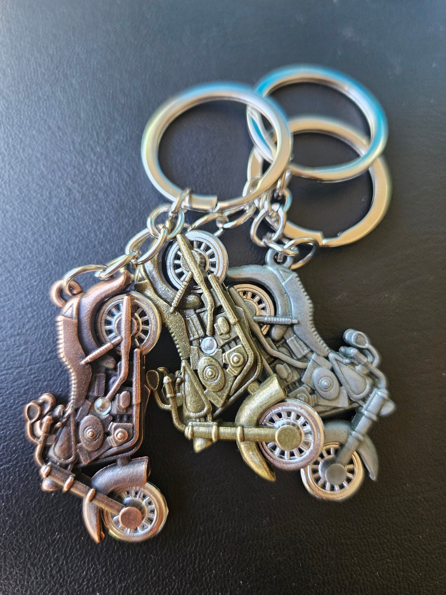 3 Metal Bike Keychain Combo