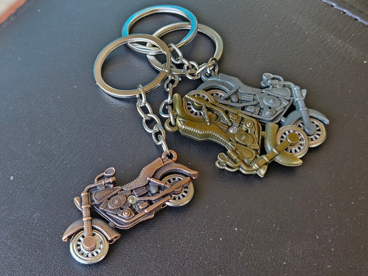 3 Metal Bike Keychain Combo