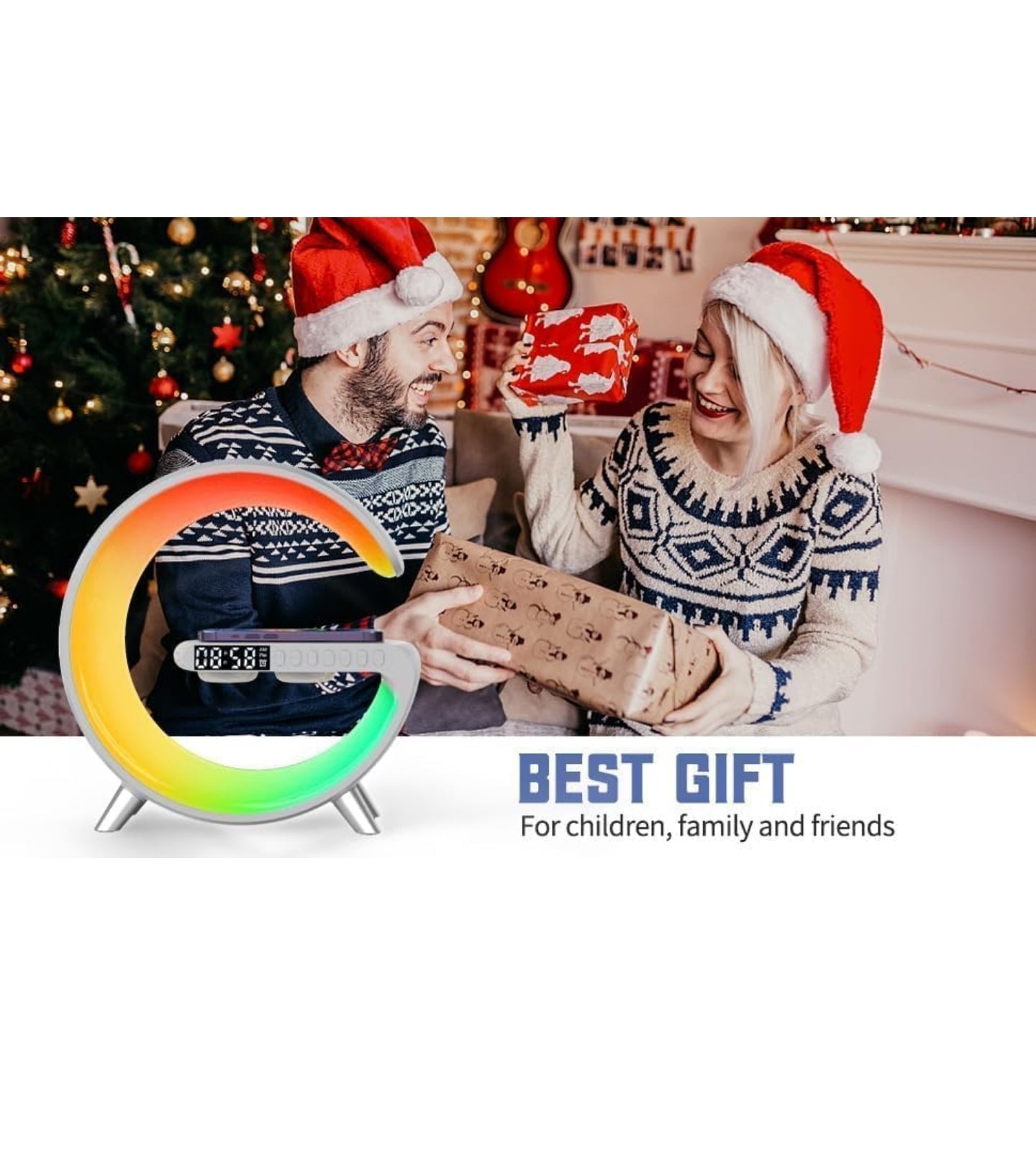 G-Bluetooth Speaker with Light, Clock & Alarm