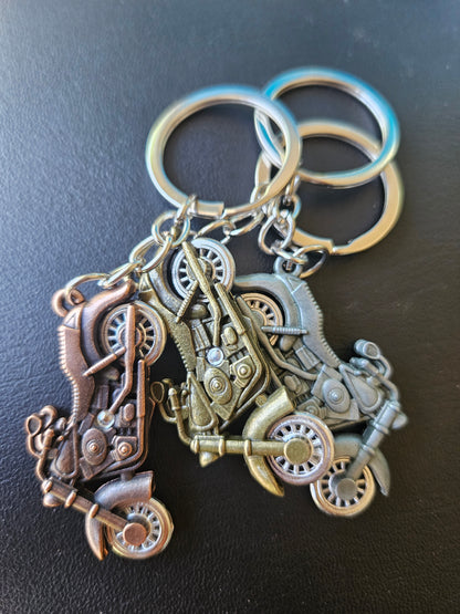 3 Metal Bike Keychain Combo