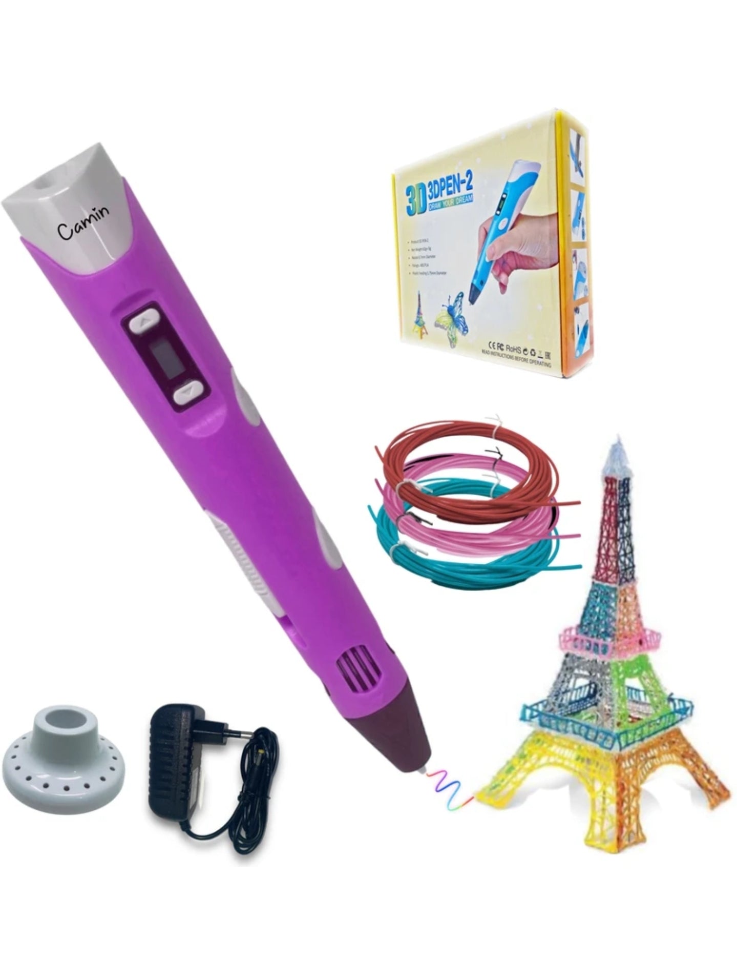 3D Printing Pen wth LCD Display & Free Cords for Printing